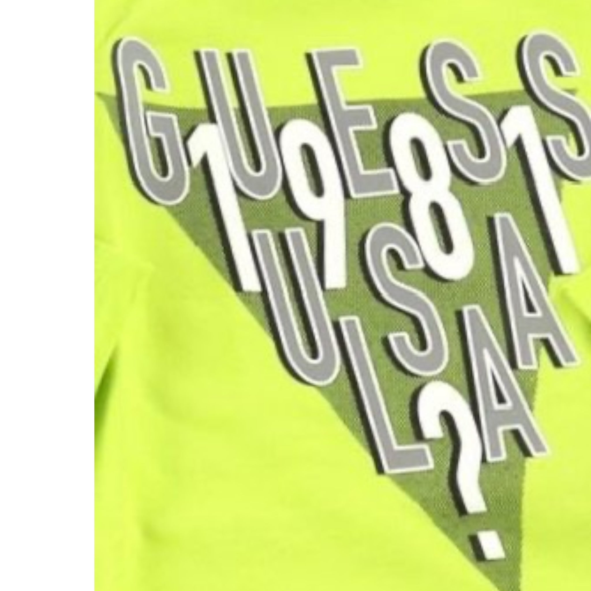 Guess Shirt tinta unita Girocollo con Stampa Verde Acido per Neonato N5YI03K8HM4 VERDE ACIDO GUESS 