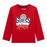 Guess Shirt tinta unita con Stampa Rosso per Bambino N5YI13K8HM0XX ROSSO GUESS 