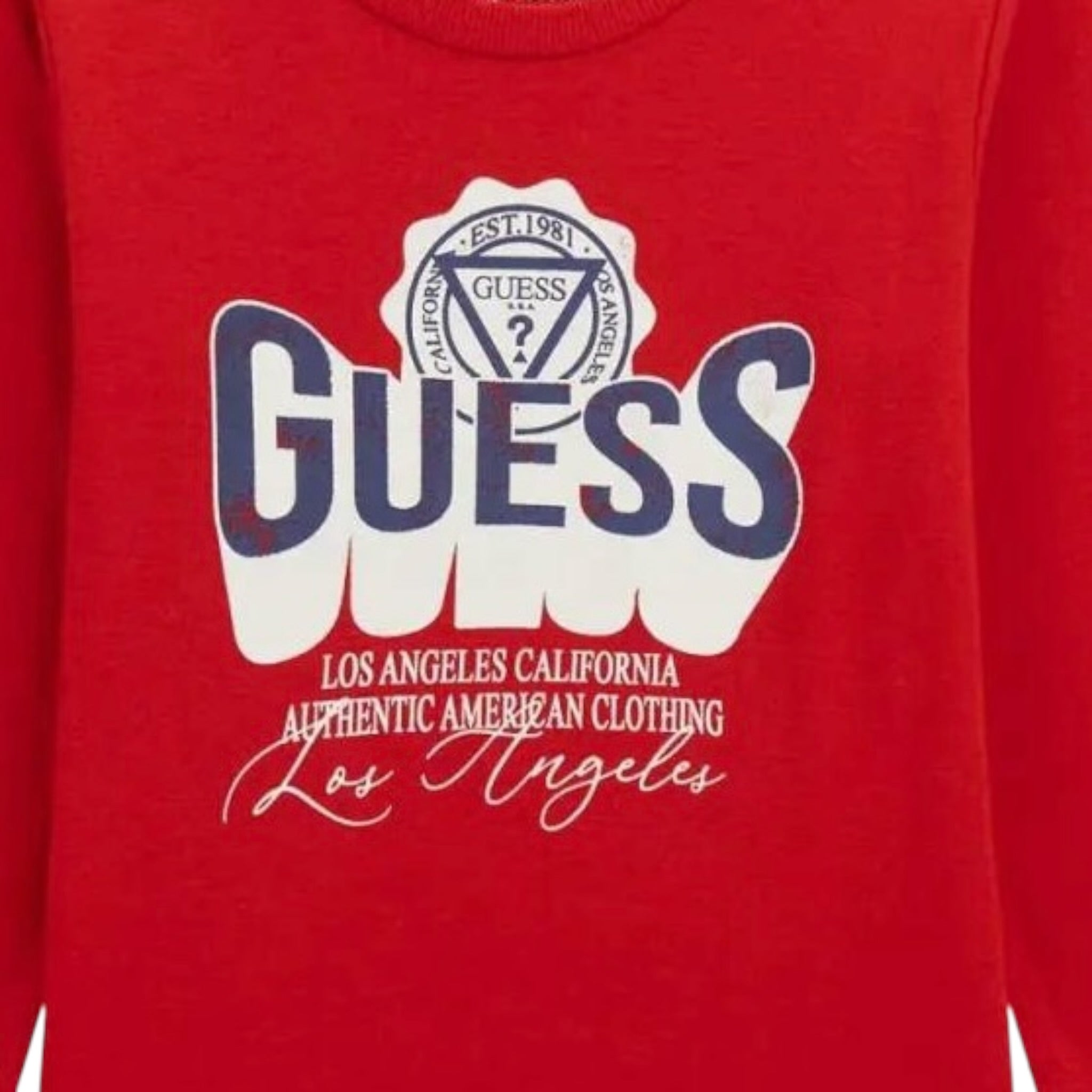 Guess Shirt tinta unita con Stampa Rosso per Bambino N5YI13K8HM0XX ROSSO GUESS 