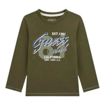 Guess Shirt tinta unita con Stampa Verde per Neonato N5YI15K8HM4XN VERDE GUESS 