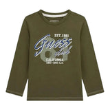 Guess Shirt tinta unita con Stampa Verde per Neonato N5YI15K8HM4XN VERDE GUESS 