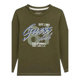 Guess Shirt tinta unita con Stampa Verde per Bambino N5YI15K8HM4X VERDE GUESS 