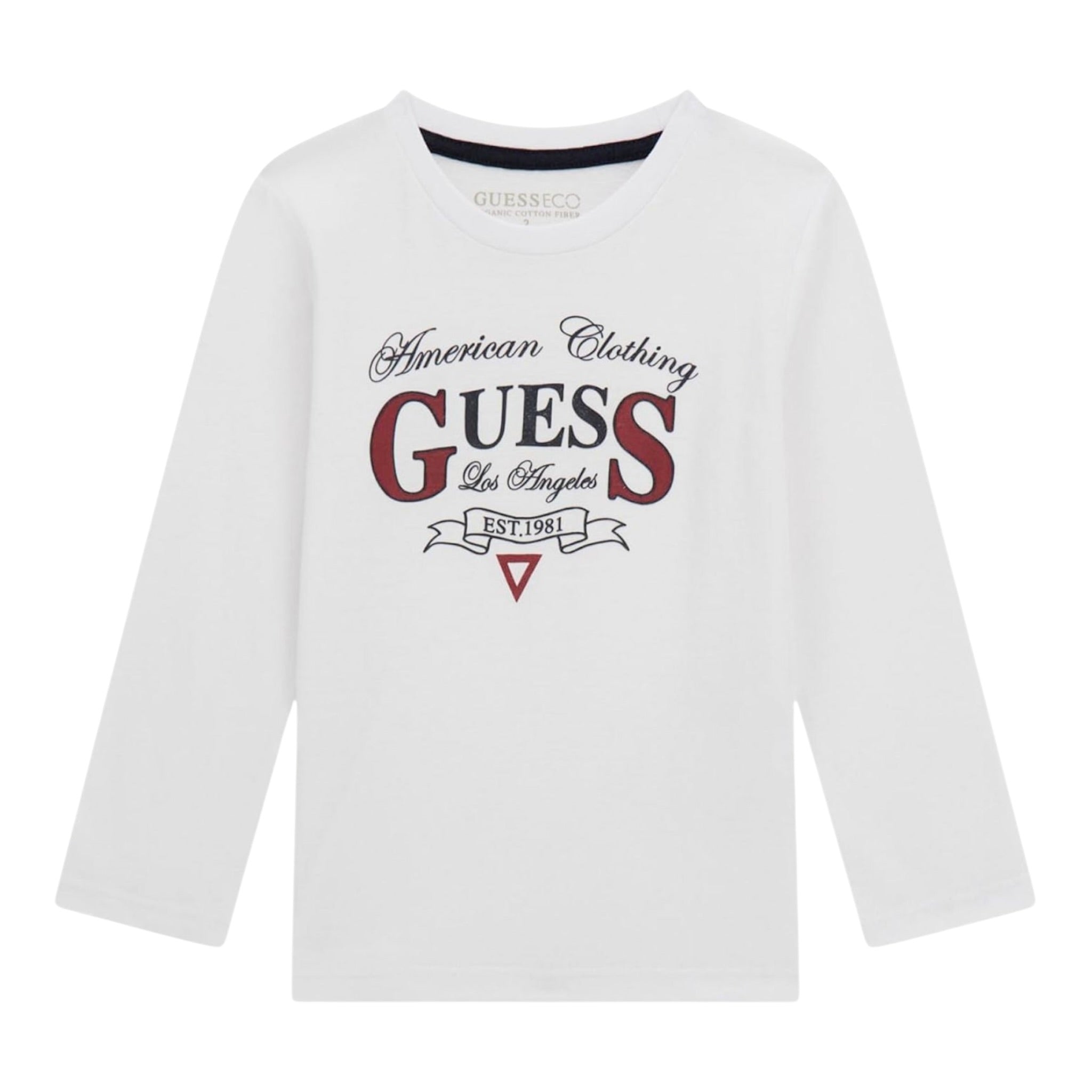 Guess Shirt tinta unita con Stampa Bianco per Neonato N5YI21K8HM4 BIANCO GUESS 