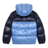 Guess Giubbino Bicolore con Zip E Cappuccio Blu per Neonato N5YL00WEGY0X BLU GUESS 