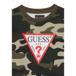 Guess Felpa tinta unita con Fantasia Militare Verde per Neonato N5YQ00KA6R4X VERDE GUESS 