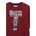 Guess Felpa Chiusa Girocollo tinta unita Bordeaux per Neonato N5YQ05KAD74 BORDEAUX GUESS 