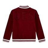 Guess Giubbino Modello College tinta unita con Profili In Contrasto Bordeaux per Neonato N5YQ10K0160 BORDEAUX GUESS 