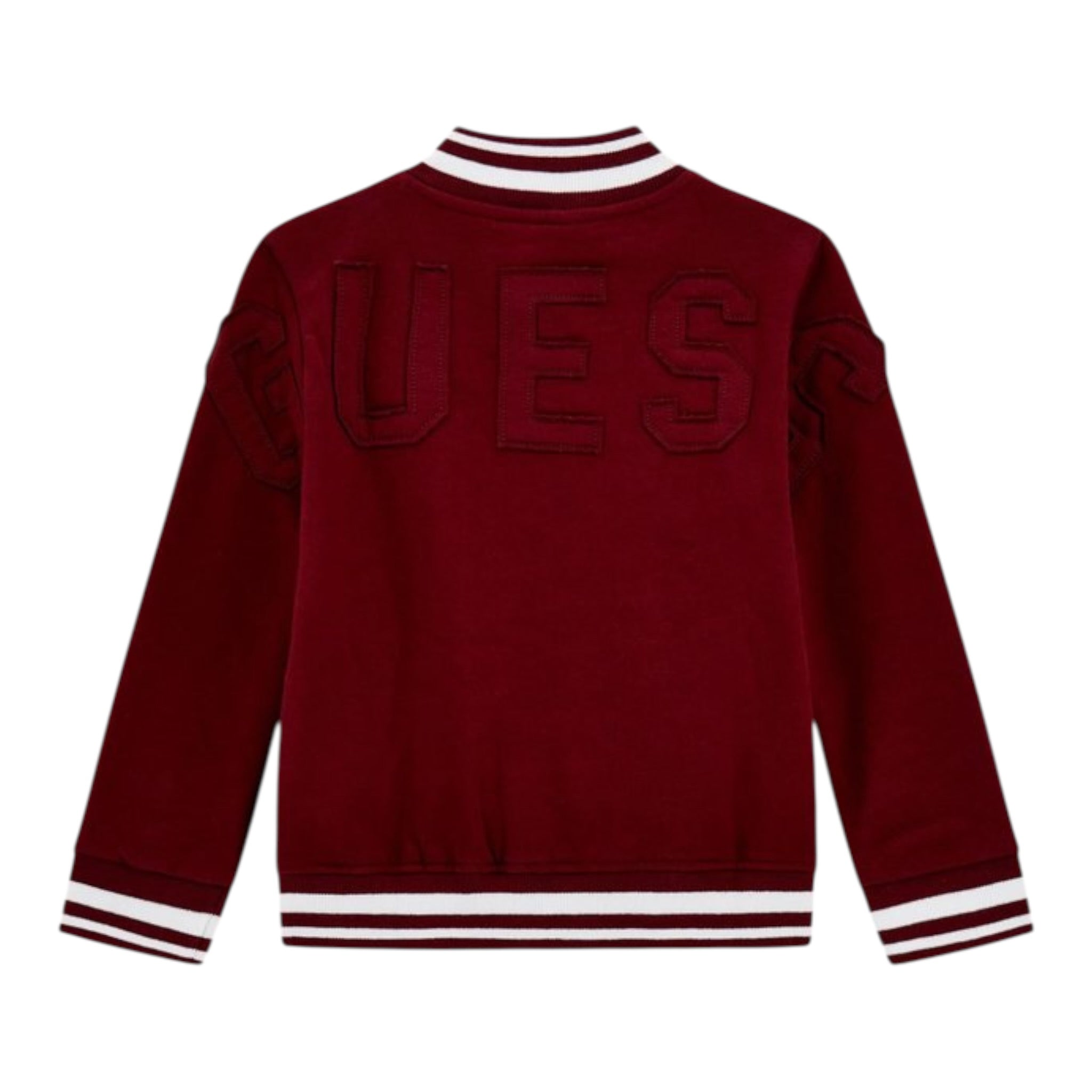 Guess Giubbino Modello College tinta unita con Profili In Contrasto Bordeaux per Neonato N5YQ10K0160 BORDEAUX GUESS 