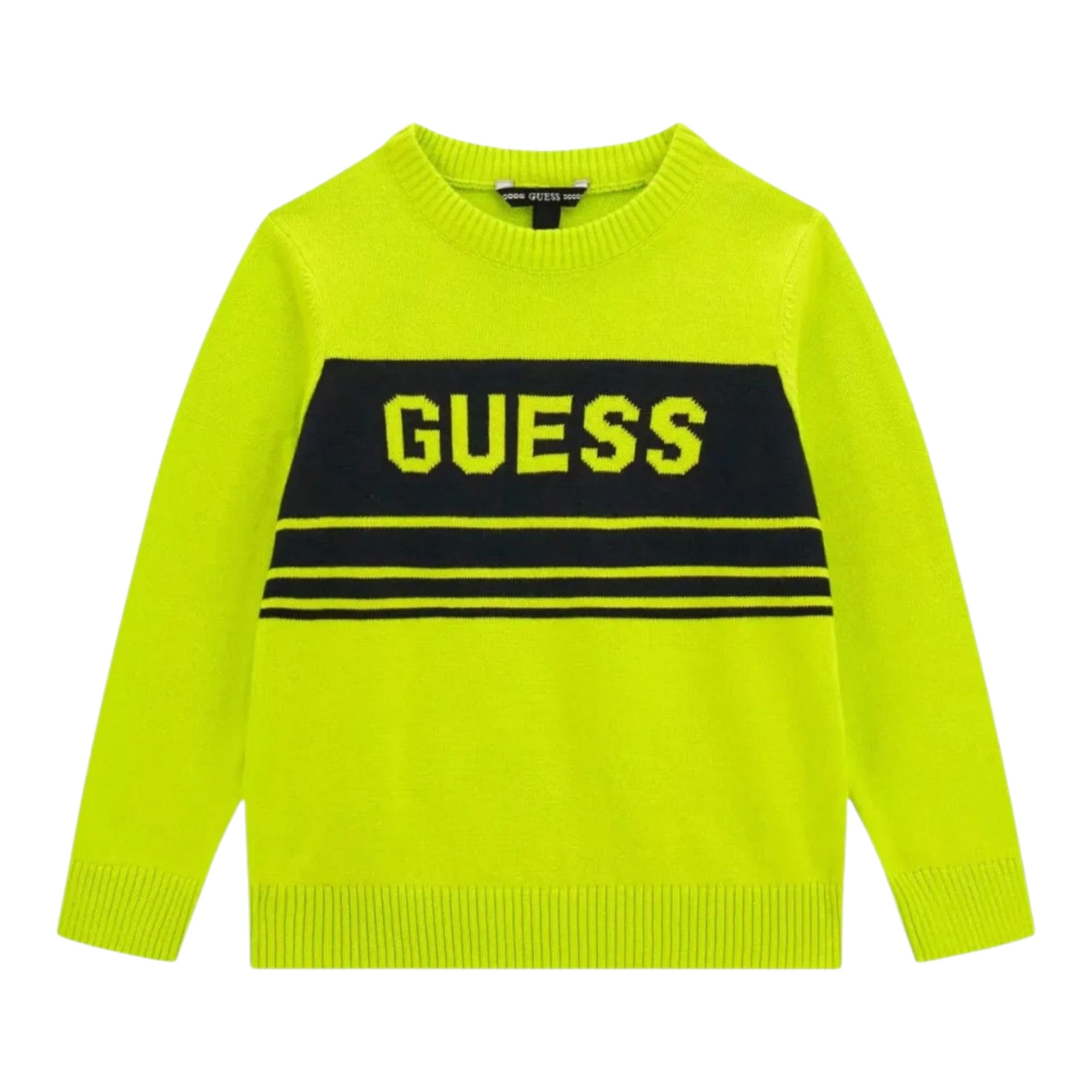 Guess Maglia tinta unita con Stampa Verde per Neonato N5YR01Z0140 VERDE GUESS 