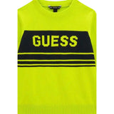 Guess Maglia tinta unita con Stampa Verde per Neonato N5YR01Z0140 VERDE GUESS 
