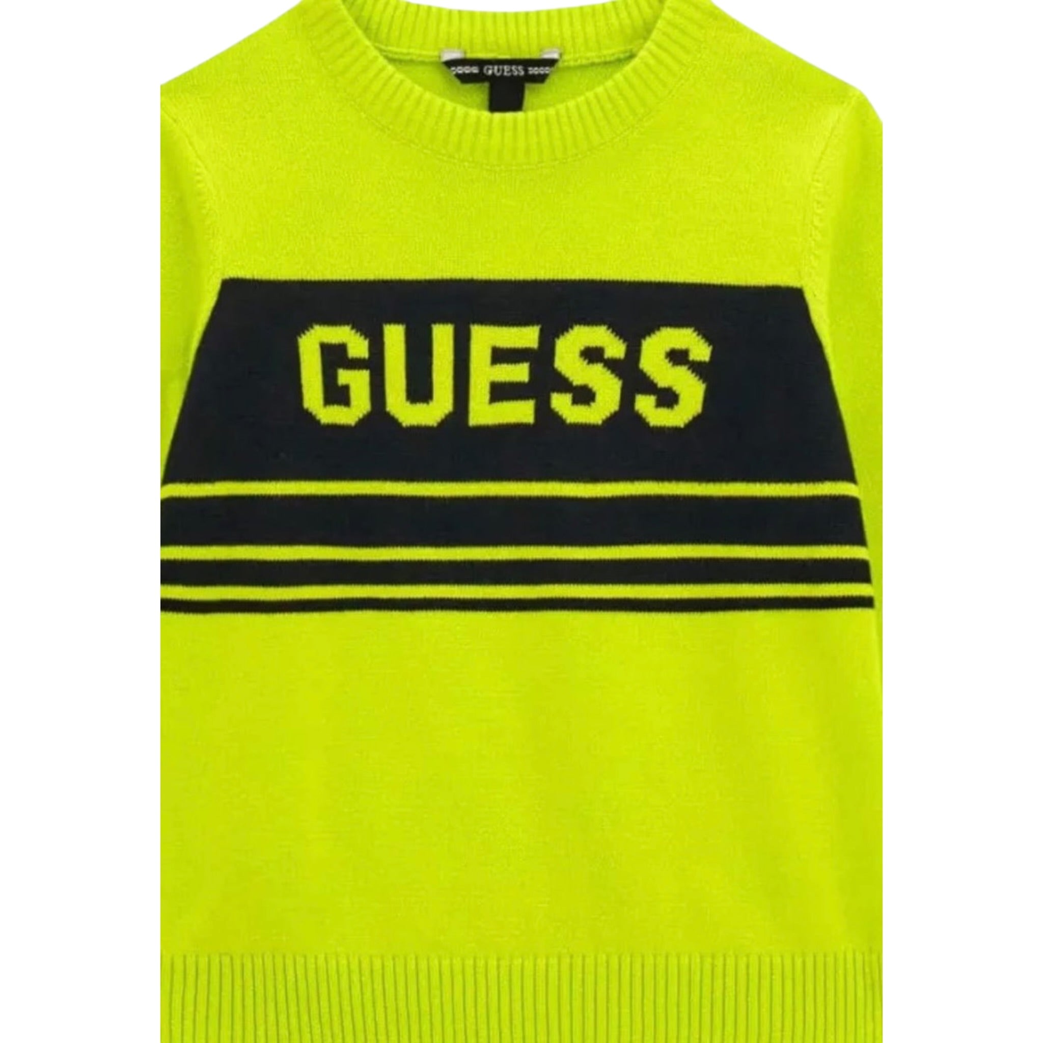 Guess Maglia tinta unita con Stampa Verde per Neonato N5YR01Z0140 VERDE GUESS 