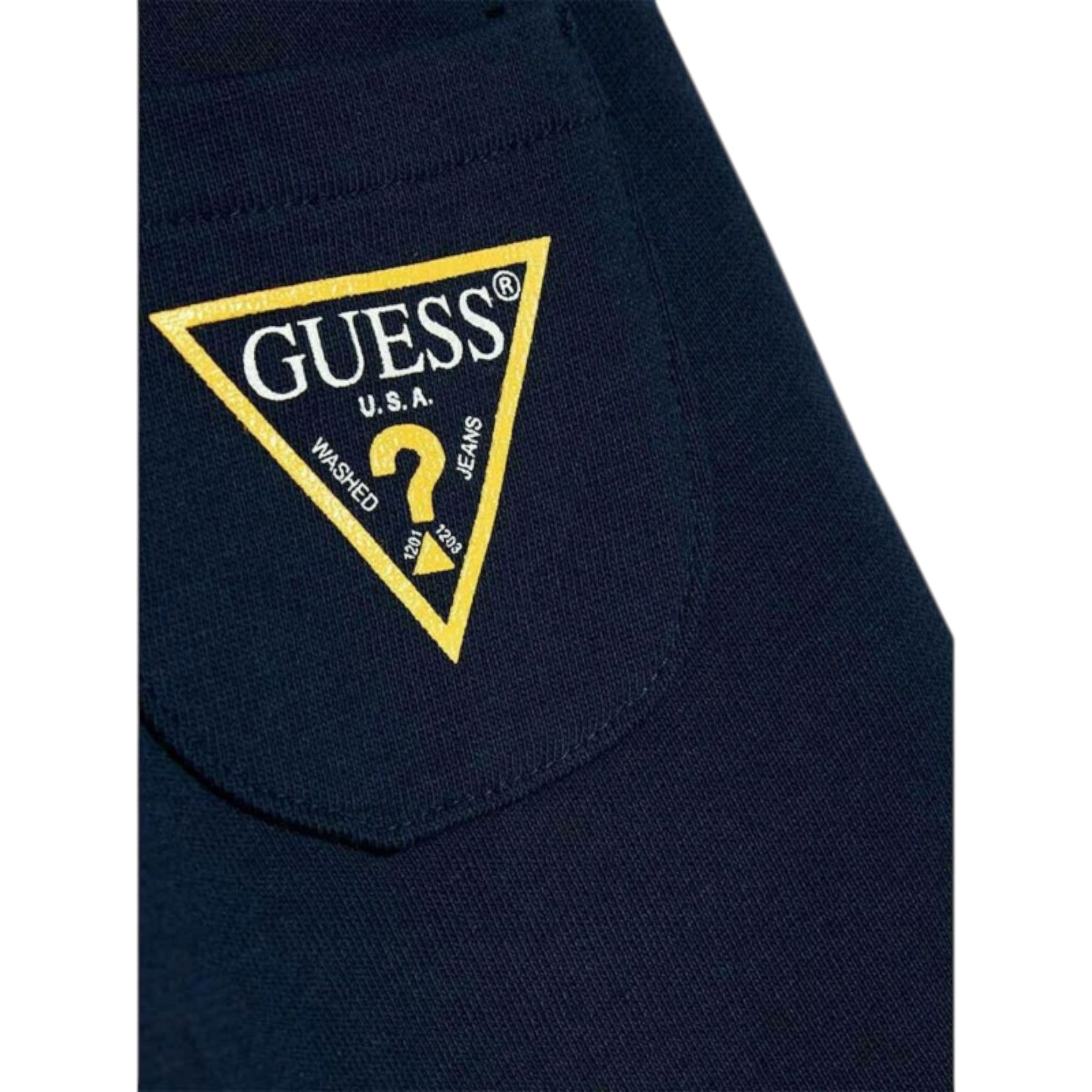 Guess Pantalone tinta unita con Elastico In Vita Modello Tuta Blu per Neonato N93QQ17KAUG0 BLU GUESS 