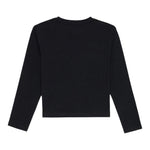 Guess Shirt Girocollo tinta unita con Brillantini Nero per Bambina SHITGGU NERO GUESS 