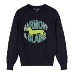 Harmont & Blaine Maglia Girocollo tinta unita con Stampa Blu per Neonato 241HJ003 BLU HARMONT & BLAINE 