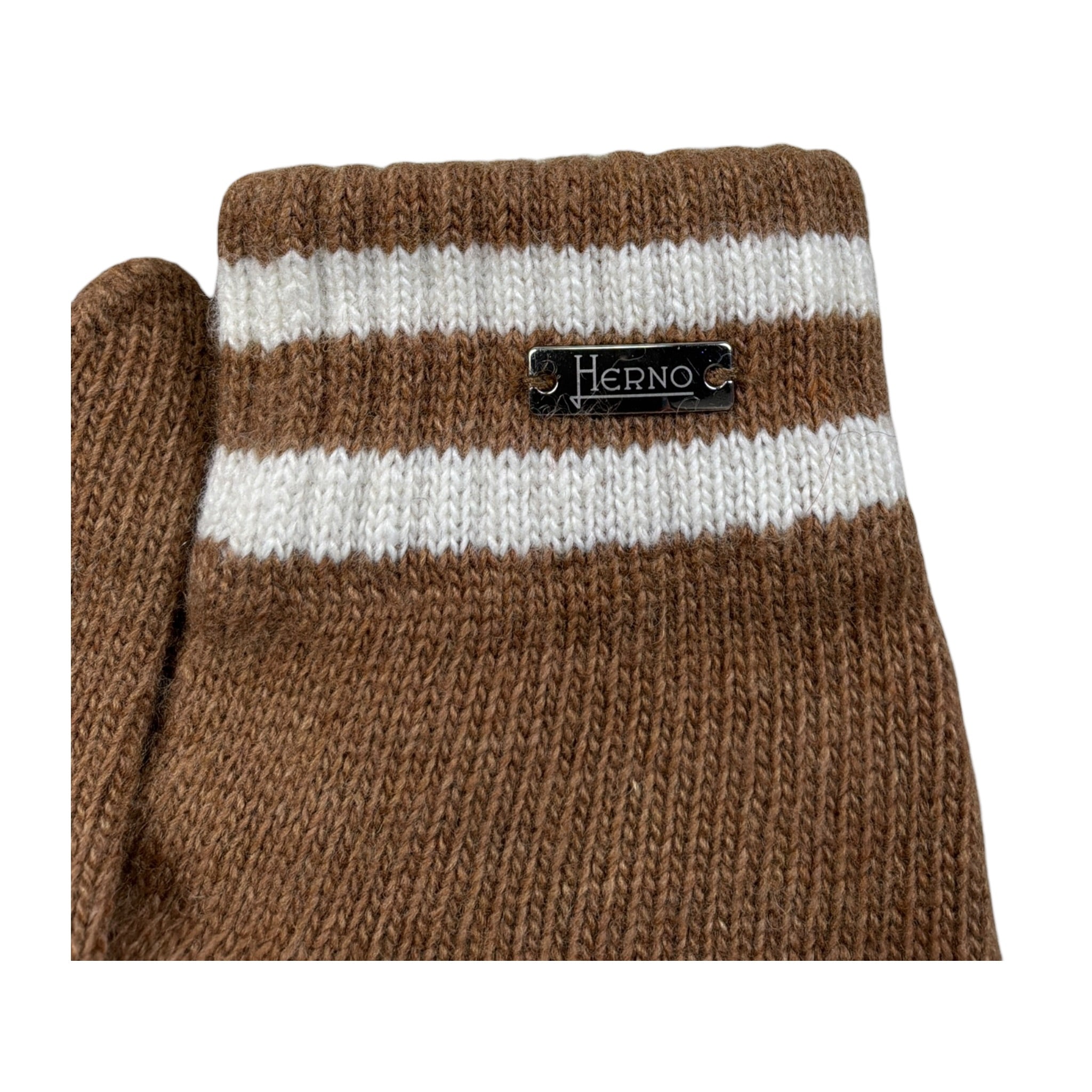 Herno Guanti tinta unita con Logo Cammello per Bambino GUA00002X CAMMELLO HERNO 