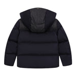 Herno Giubbino tinta unita con Zip E Cappuccio Blu per Bambino PI000158B BLU HERNO 