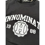 Hinnominate T-Shirt Girocollo tinta unita con Logo Nero per Bambino 36UXM00228 NERO HINNOMINATE 