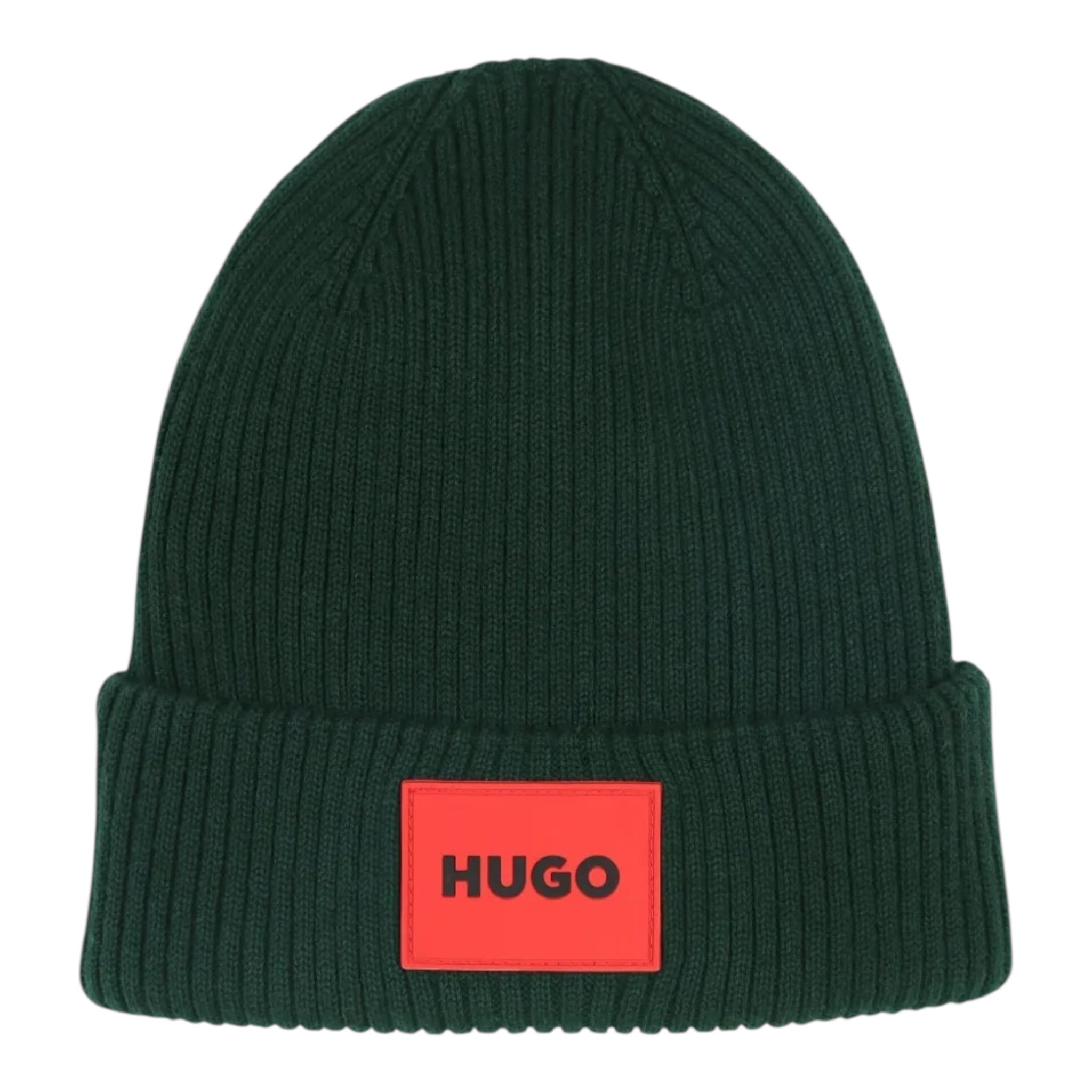 Hugo Cappello tinta unita con Logo Verde per Bambino G00259 VERDE HUGO 