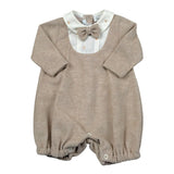 I Delfi Pagliaccetto Bicolore con Colletto Beige per Neonato 24A4331 BEIGE I DELFI 