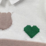 I Delfi Maglia Bicolore Mezza Manica Bianco/Beige per Neonata 24P3328 BIANCO/BEIGE I DELFI 
