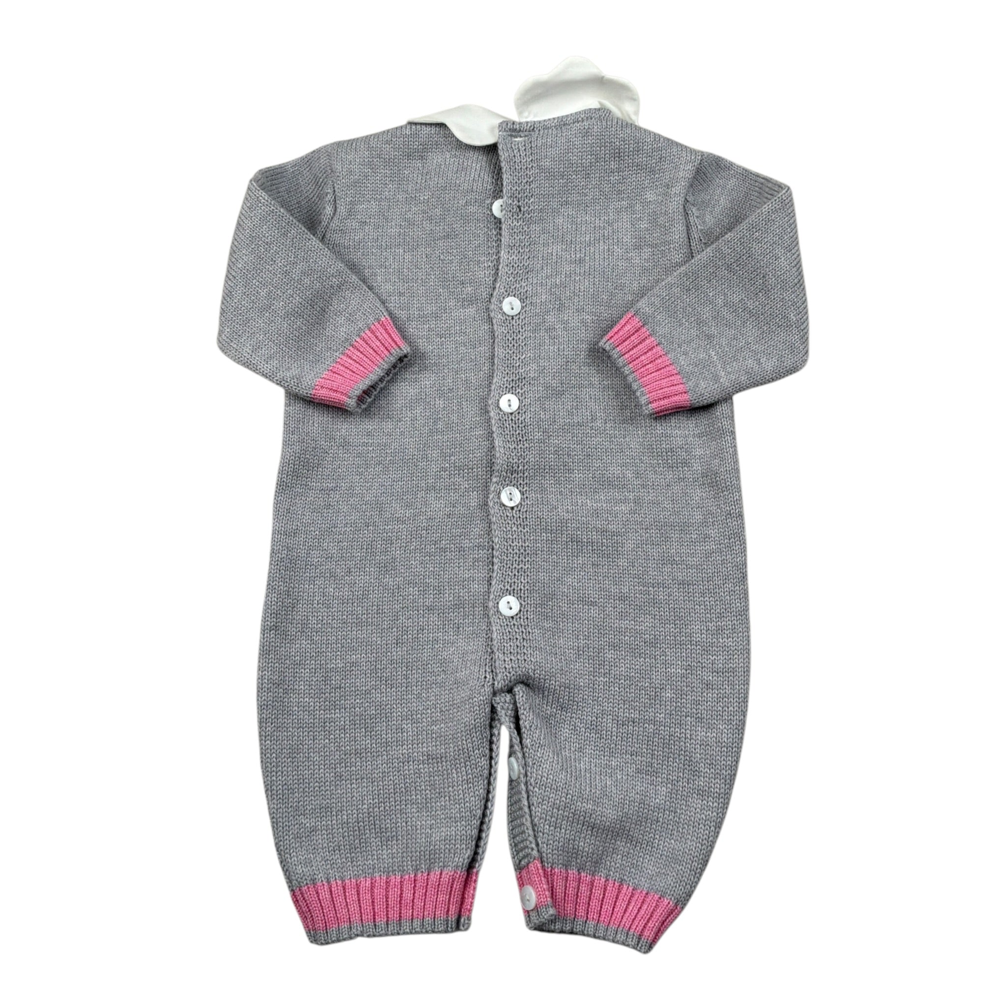 I Delfi Tutina tinta unita In Filo Grigio per Neonata 25A6180 GRIGIO I DELFI 