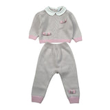I Delfi Completo 2Pz Pantalone-Maglia tinta unita Beige per Neonata 25A6221 BEIGE I DELFI 