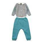 I Delfi Completo 2Pz Maglia-Pantalone Grigio per Neonato 25A6461 GRIGIO I DELFI 
