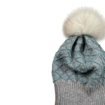 I Delfi Cappello tinta unita con Pon Pon Azzurro per Neonato 25A6463 AZZURRO I DELFI 