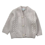 I Delfi Cardigan tinta unita con Ricami Beige per Neonato 25A6487 BEIGE I DELFI 