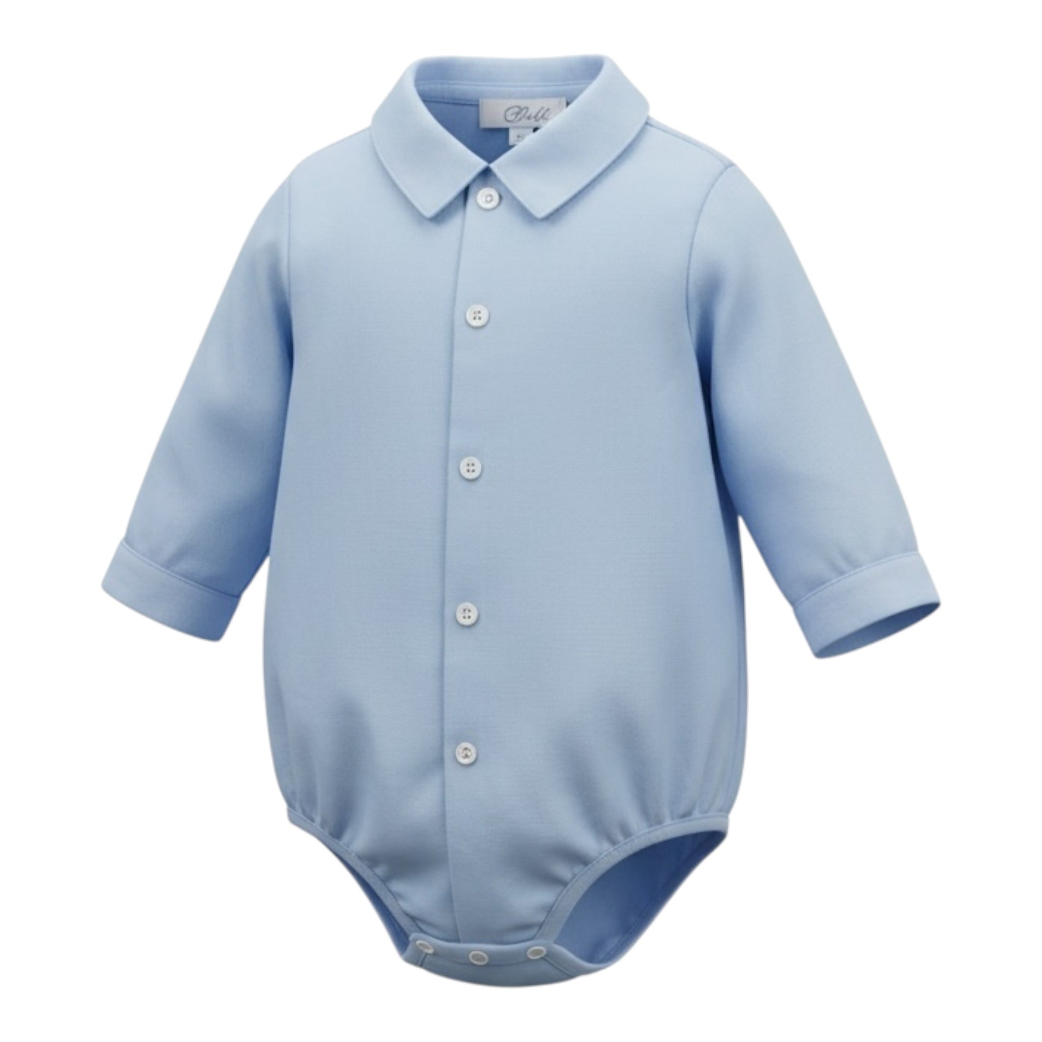 I Delfi Camicia tinta unita Modello Body Azzurro per Neonato B601 AZZURRO I DELFI 