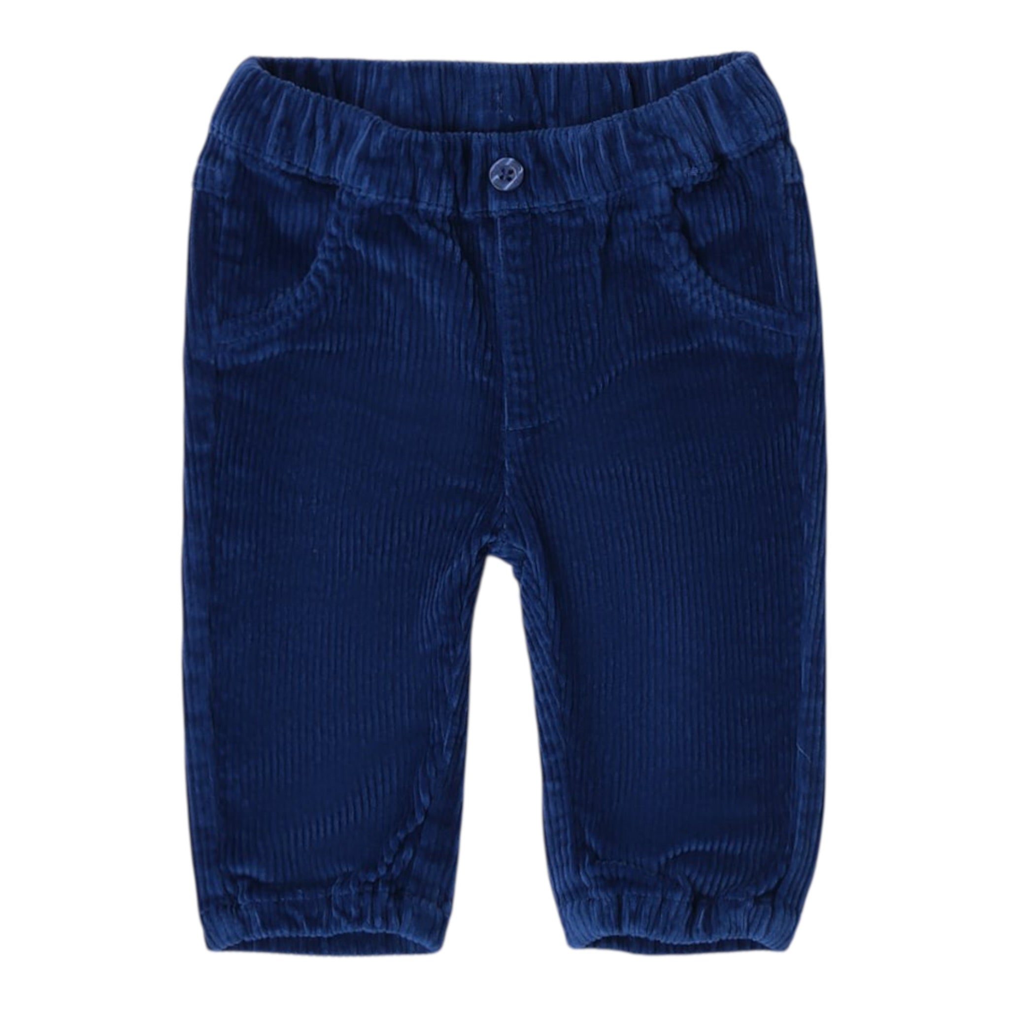 I Do Pantalone tinta unita con Elastico In Vita Blu per Neonato 4A229 BLU I DO 