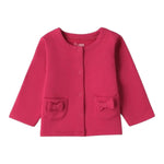 I Do Cardigan tinta unita con Bottoni Fuxia per Neonata 4F081 FUXIA I DO 