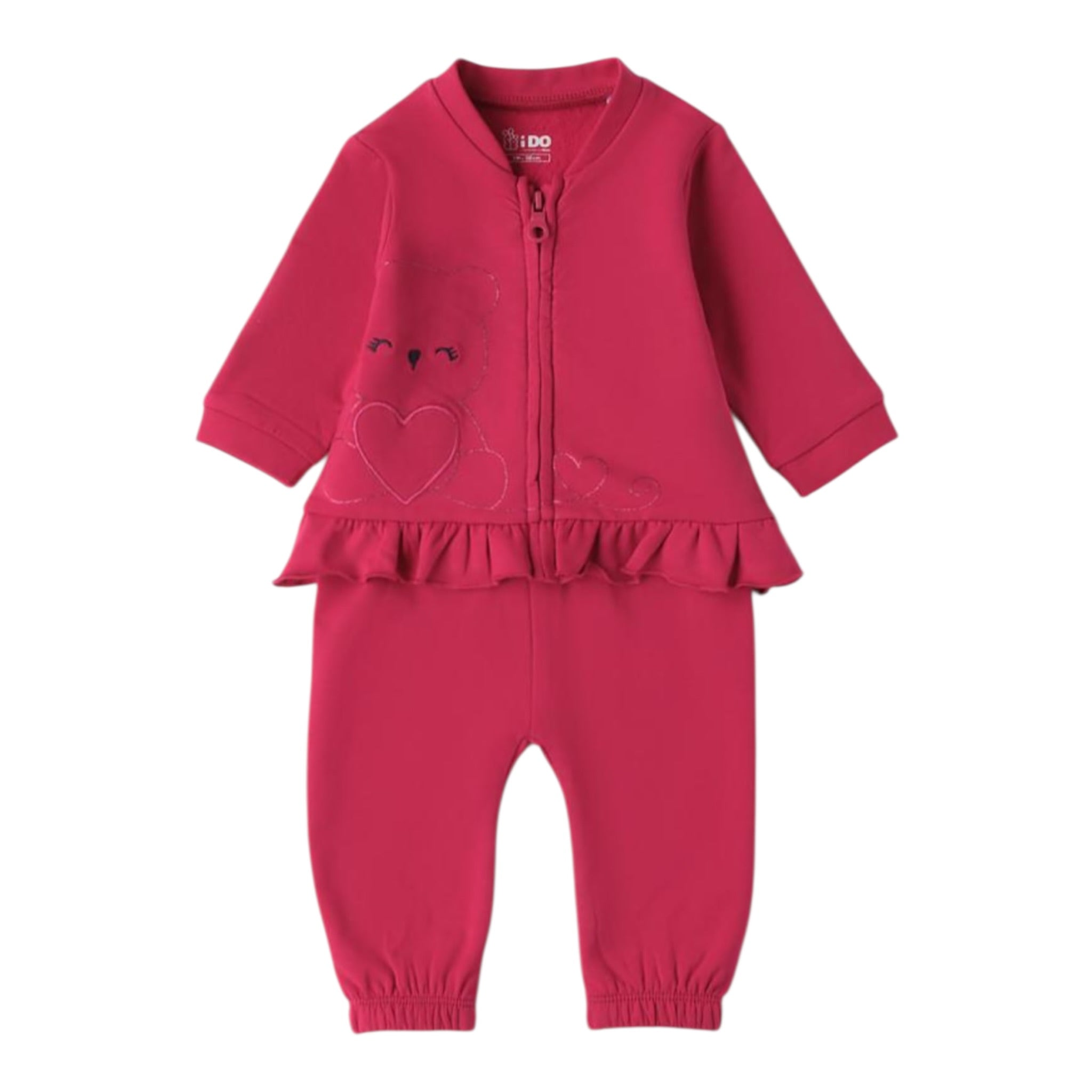 I Do Completo 2Pz Felpa-Pantalone Fuxia per Neonata 4F089 FUXIA I DO 