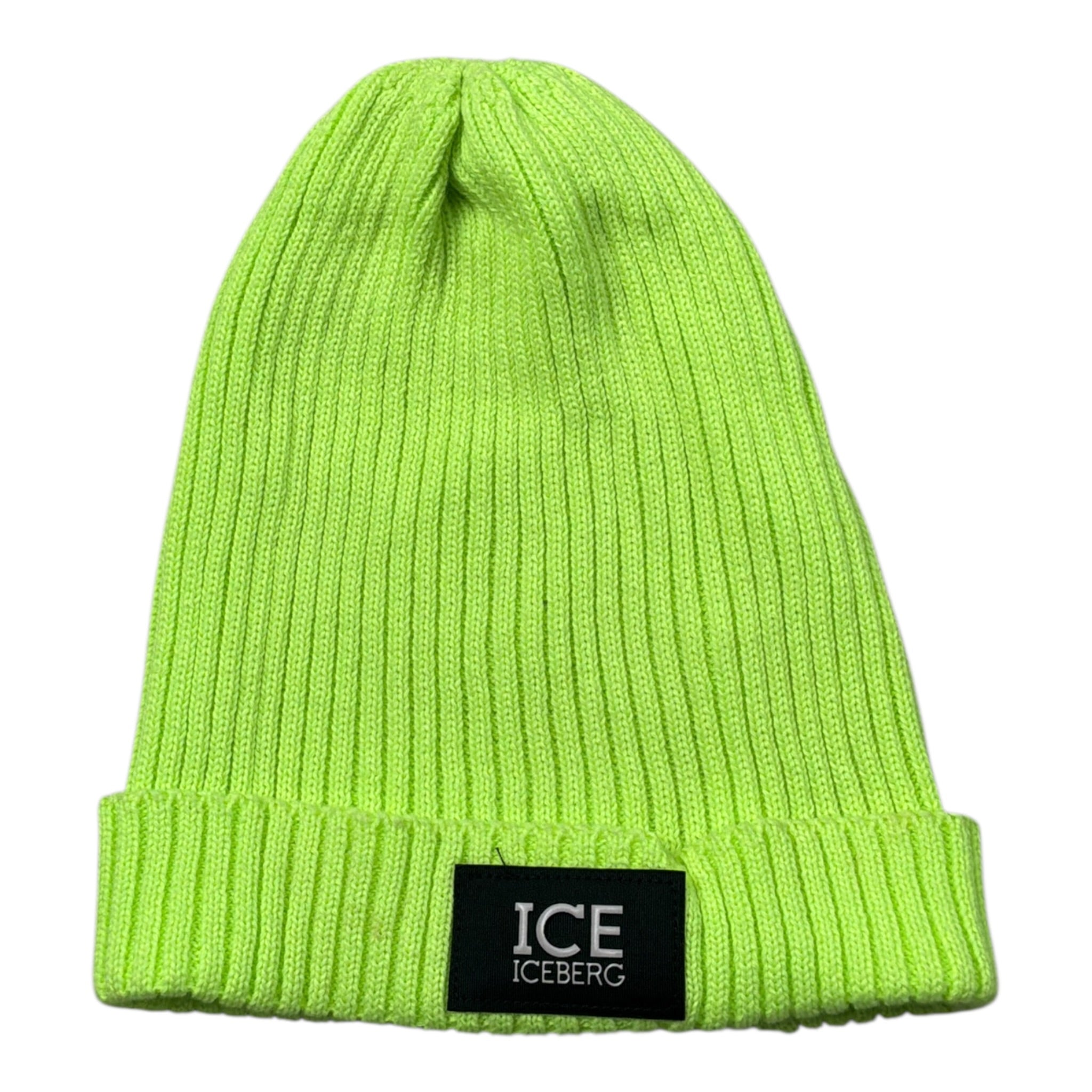 Iceberg Cappello tinta unita con Logo Giallo Fluo per Neonato CAICE0308B GIALLO FLUO ICEBERG 
