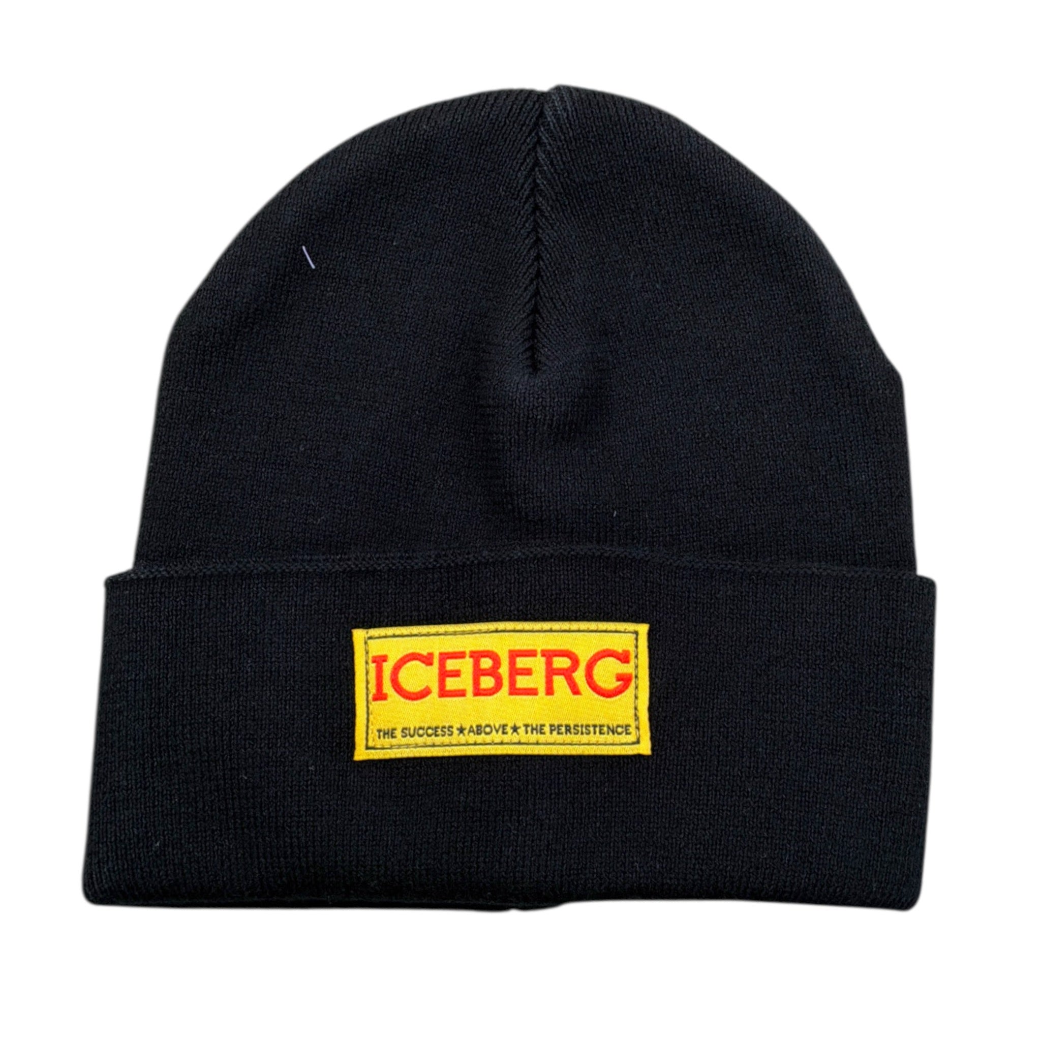 Iceberg Cappello tinta unita con Stampa Nero per Bambino CAICE6300J NERO ICEBERG 