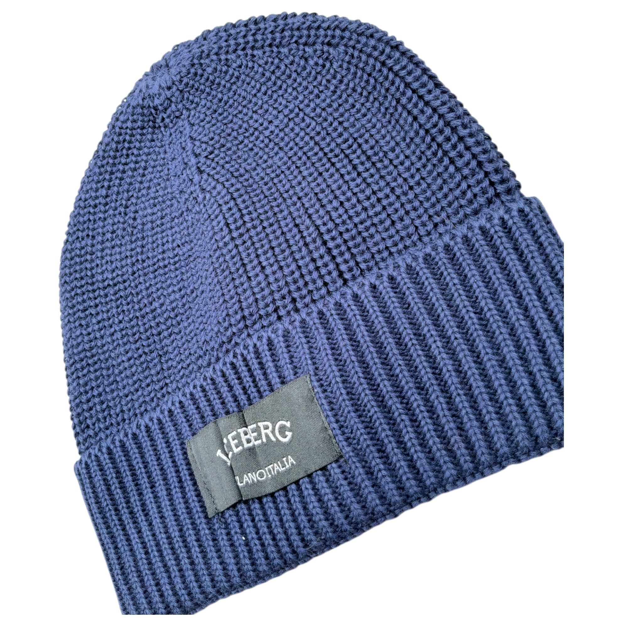 Iceberg Cappello tinta unita con Logo Blu per Bambino CAICE6301B BLU ICEBERG 