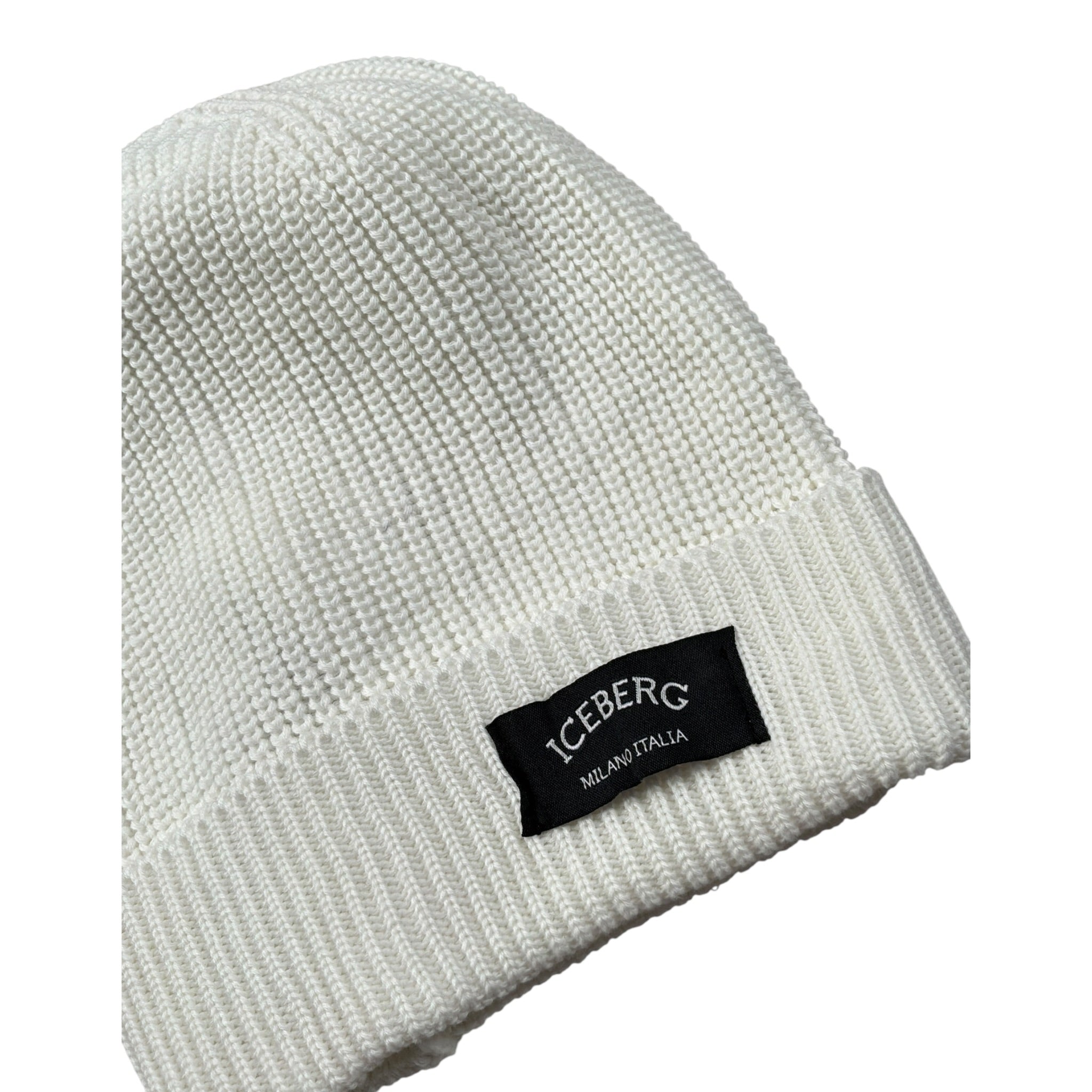 Iceberg Cappello tinta unita con Stampa Bianco per Bambino CAICE6301JX BIANCO ICEBERG 