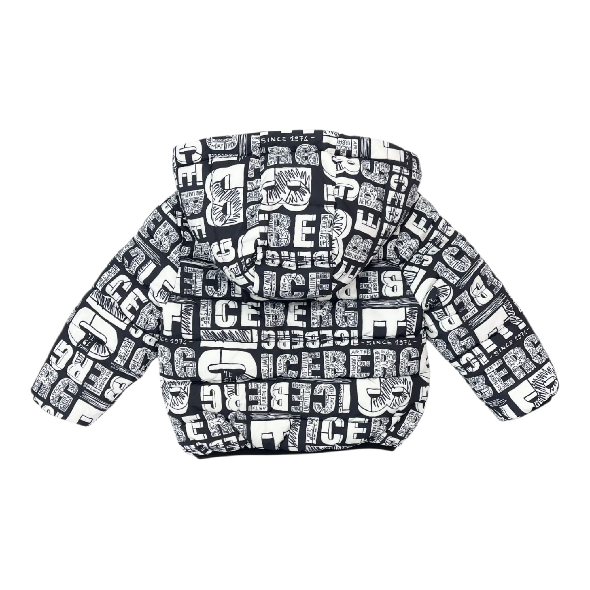 Iceberg Giubbino Reversibile Bicolore Bianco/Nero per Neonato GBICE6311B BIANCO/NERO ICEBERG 