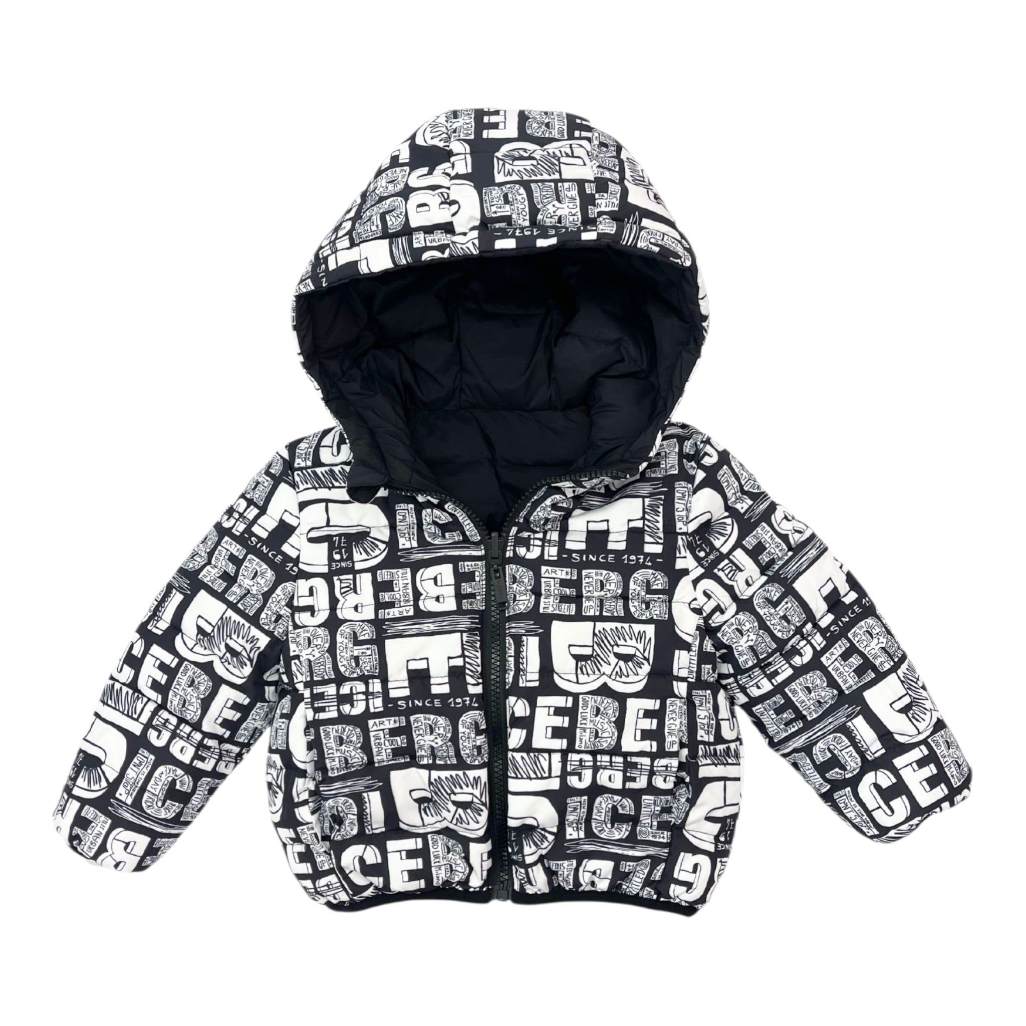 Iceberg Giubbino Reversibile Bicolore Bianco/Nero per Neonato GBICE6311BX BIANCO/NERO ICEBERG 