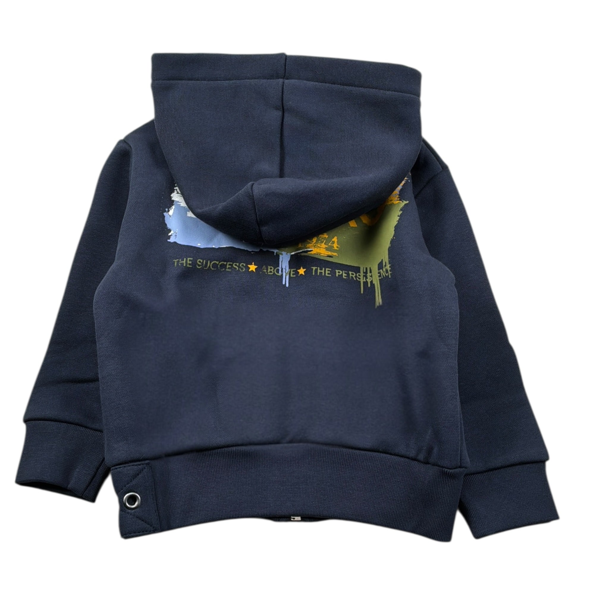 Iceberg Felpa tinta unita con Zip E Cappuccio Blu per Neonato MFICE6319B BLU ICEBERG 