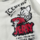 Iceberg Felpa Girocollo tinta unita con Stampa Bianco per Neonato MFICE6326BN BIANCO ICEBERG 