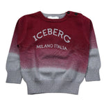 Iceberg Maglia Bicolore con Stampa Rosso per Neonato MGICE6312BN ROSSO ICEBERG 