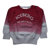 Iceberg Maglia Bicolore con Stampa Rosso per Neonato MGICE6312BN ROSSO ICEBERG 