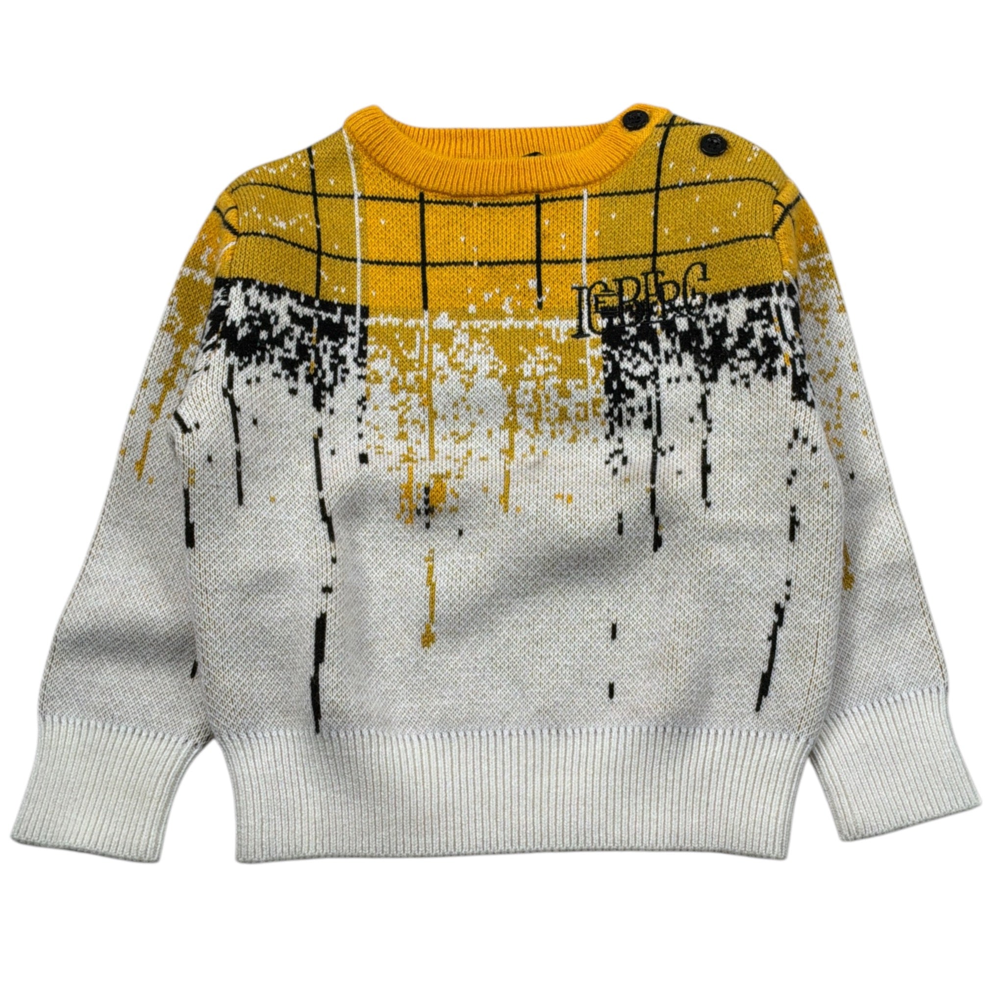 Iceberg Maglia Girocollo Bicolore Senape per Neonato MGICE6314B SENAPE ICEBERG 