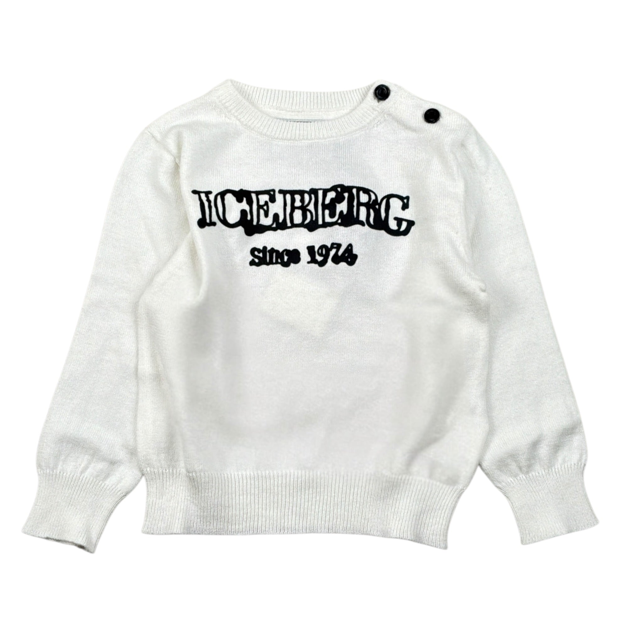 Iceberg Maglia tinta unita con Stampa Bianco per Neonato MGIE6310B BIANCO ICEBERG 