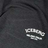 Iceberg Pantalone Modello Tuta tinta unita con Logo Nero per Bambino PFICE5108J NERO ICEBERG 