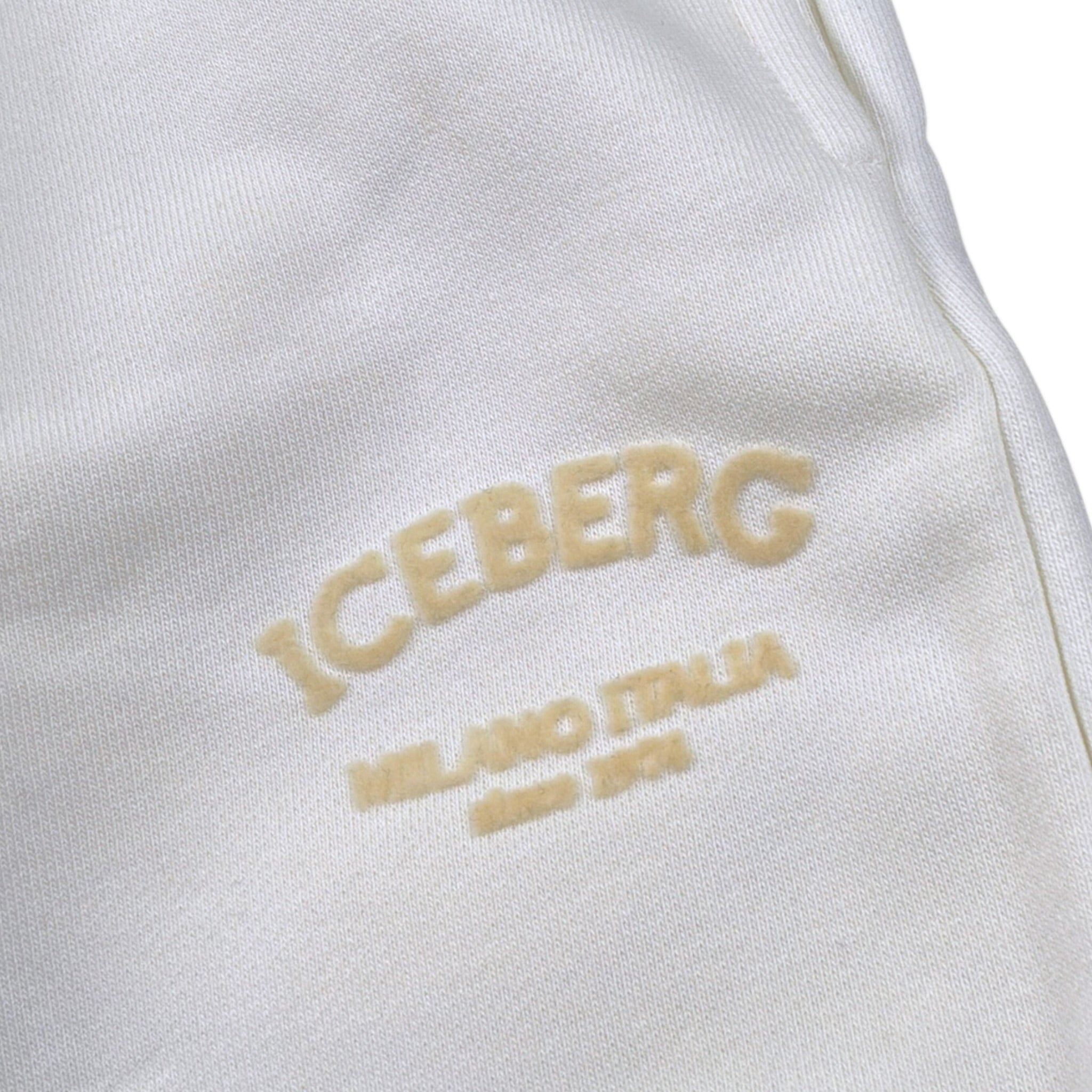Iceberg Pantalone Modello Tuta tinta unita con Logo Bianco per Bambina PFICE6310JX BIANCO ICEBERG 