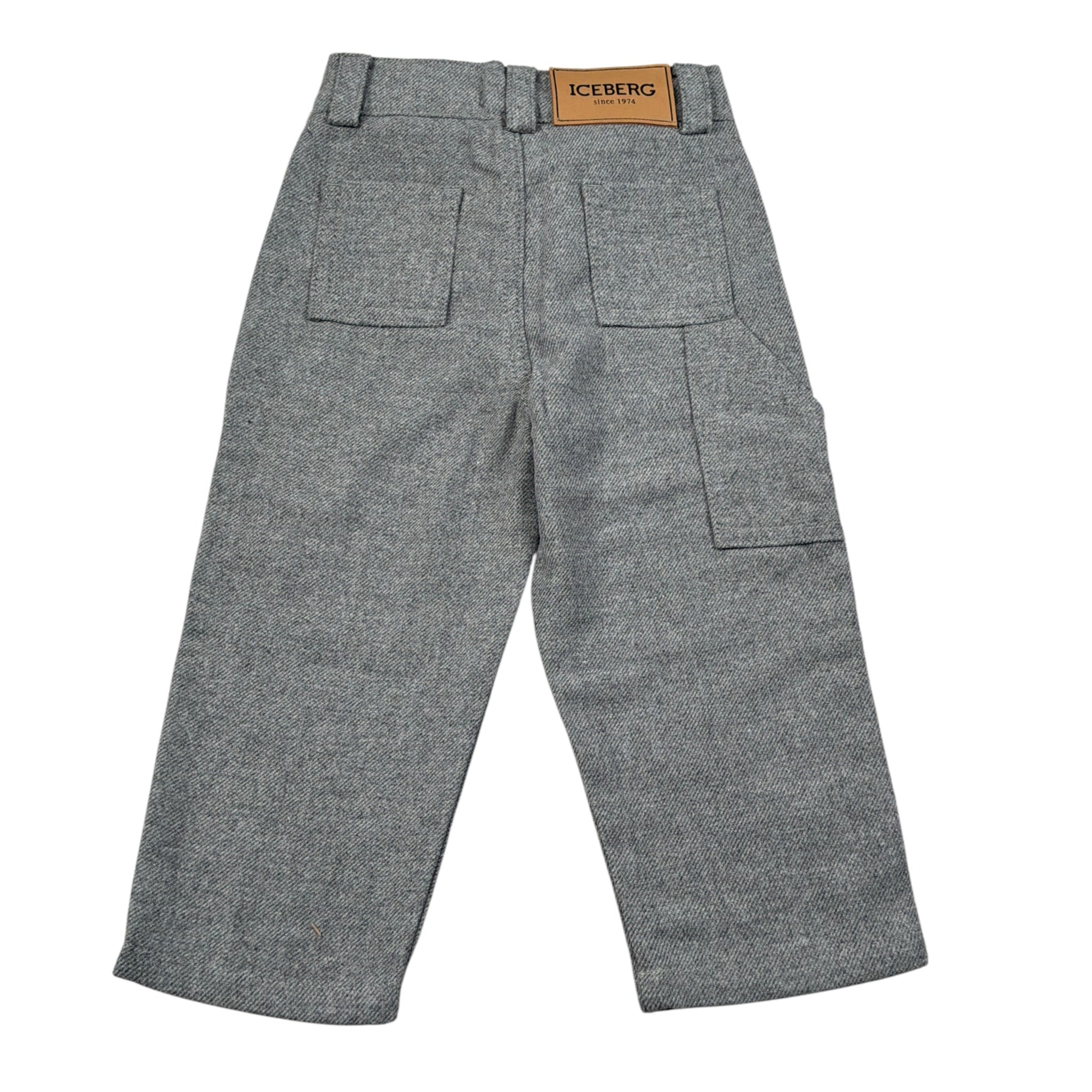 Iceberg Pantalone tinta unita con Girovita Regolabile Grigio per Neonato PTICE6307B GRIGIO ICEBERG 
