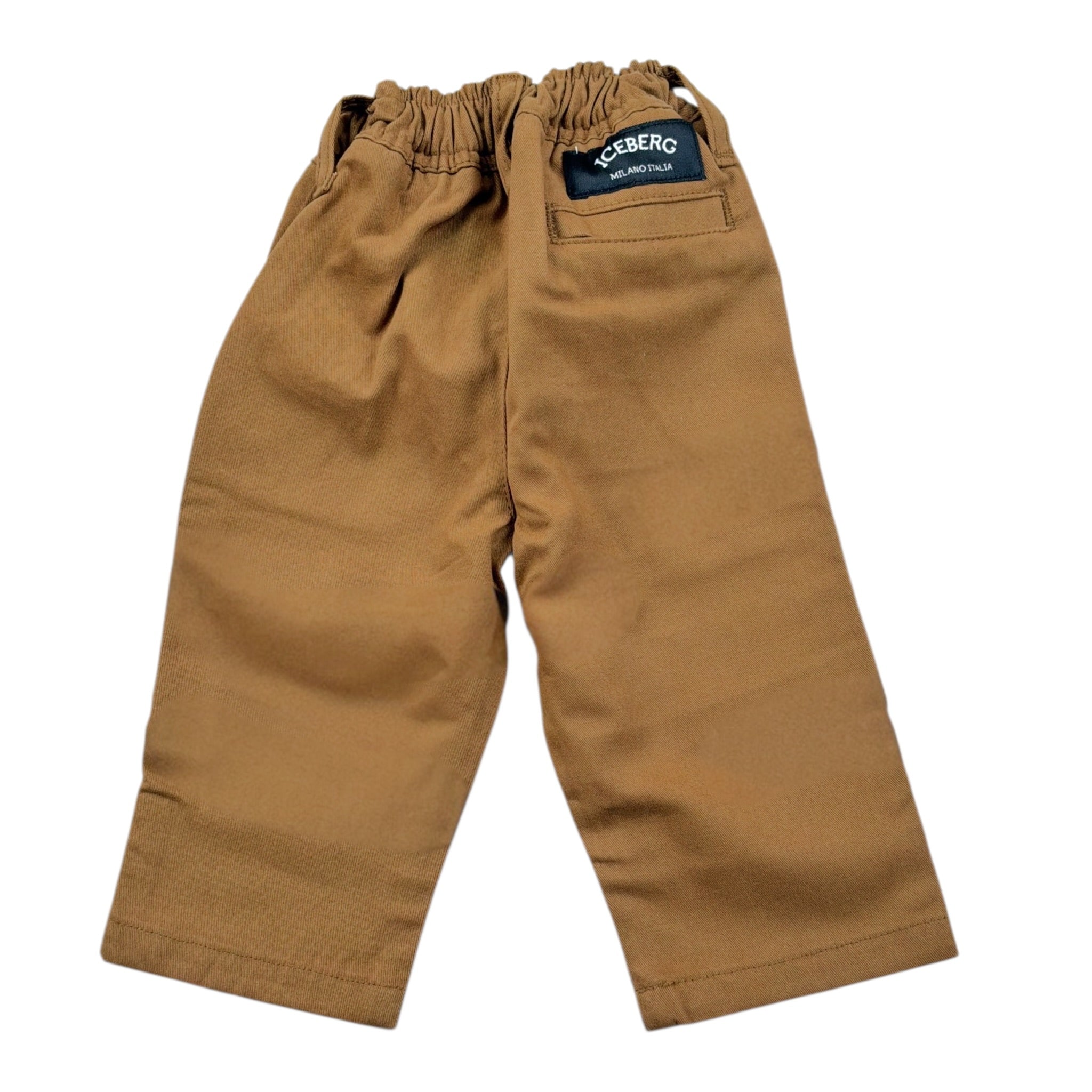 Iceberg Pantalone tinta unita con Elastico In Vita Cammello per Bambino PTICE6314BJ CAMMELLO ICEBERG 