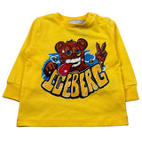 Iceberg Shirt Girocollo tinta unita con Stampa Giallo per Neonato TSICE6314B GIALLO ICEBERG 